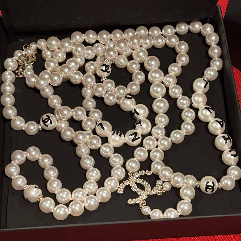 Chanel 42 Inch White Pearl Necklace - Picture 13 of 15